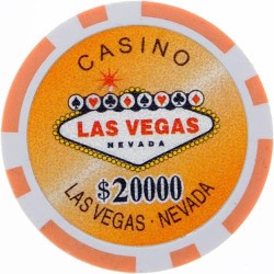 Poker chips "WELCOME LAS VEGAS 20000" - ABS with metal insert - 25-chip roll - 11.5g