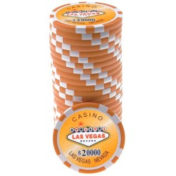 Żetony do pokera "WELCOME LAS VEGAS 20000" - ABS z wkładem metalowym - rolka 25 żetonów - 11,5 g