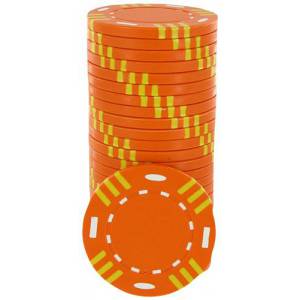 Jetons de poker STRIPES - en Clay Composite – rouleau de 25 jetons – 14 g