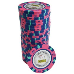 Gettone da poker "CROWN 5000" - in composito di argilla con inserto metallico - 14g - in vendita singolarmente