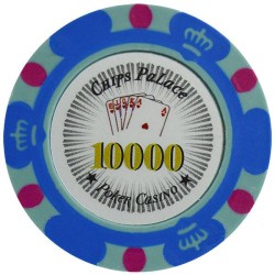 Jeton de poker "CROWN 10000" - en clay composite avec insert métal - 14g – en vente à l'unité