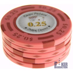 Jeton de poker ''CHIPS PALACE 0.25'' – en clay composite avec insert métal – 14g – en vente à l'unité