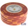 Pokerchip "CHIPS PALACE 5" - in clay composiet met metalen inzetstuk - 14g - te koop per stuk.