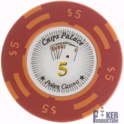 Jeton de poker ''CHIPS PALACE 5'' – en clay composite avec insert métal – 14g – en vente à l'unité