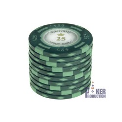 Poker chip "CHIPS PALACE 25" - clay composite with metal insert - 14g - sold individually