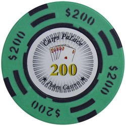 Pokerchip "CHIPS PALACE 200" - in klei-composiet met metalen inzetstuk - 14g - te koop per stuk