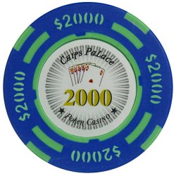 Żeton do pokera "CHIPS PALACE 2000" - z kompozytu glinowego z wkładką metalową - 14g - na sprzedaż jednostkową