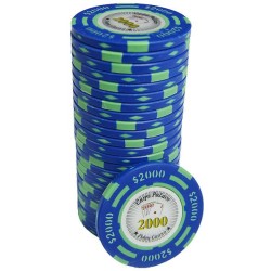 Pokermarker "CHIPS PALACE 2000" - i lerkomposit med metallinlägg - 14g - säljs styckevis