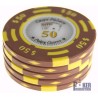 Pokerfiches "CHIPS PALACE 50" - in klei-composiet met metalen inleg - 14g - te koop per stuk.