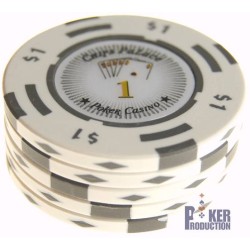 Żeton do pokera "CHIPS PALACE 1" - wykonany z mieszanki gliny z wkładką metalową - 14g - dostępny w sprzedaży na sztuki