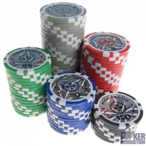 Mallette de 300 jetons de poker Grimaud – jetons en ABS avec insert métal – avec 2 jeux de cartes Grimaud