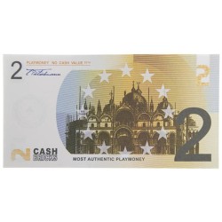 Liasse de "25 billets factices de 2€" – imitation papier de banque - deux faces imprimées