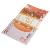 Bunt av "25 falska 50€-sedlar" - imitation bankpapper - två tryckta sidor.