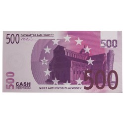 Liasse de "25 billets factices de 500€" – imitation papier de banque - deux faces imprimées