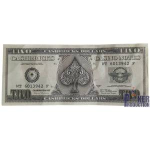 Liasse de billets factices en $ – imitation papier de banque - deux faces imprimées