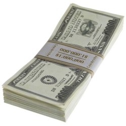 Fajo de "25 billetes...