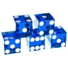 Set di 5 dadi di precisione per craps "BLUE" - lati affilati - traslucidi - 19mm per lato