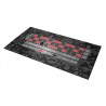 "ZWART ENGELS ROULETTE-TAPIJT" - 130 x 80 cm - rechthoekig - neopreen jersey
