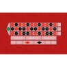Tapete de "ROULETTE ANGLAISE ROUGE" - 130 x 80 cm - retangular - jersey de neoprene