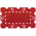 Plaque de poker DICE - en plastique ABS - 75 mm x 45 mm