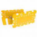 Placa de póker "DICE AMARILLO" - de plástico ABS - 75 mm x 45 mm