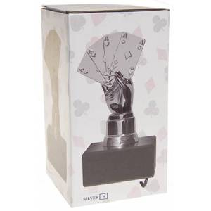 Trofeo de póker "POKER HAND ARGENTO" - 13cm de altura - base personalizable
