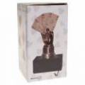 Poker Trofee "POKER HAND BRONZE" - 13cm hoogte - aanpasbare voetstuk