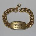 Armband "POKER TOURNAMENT CHAMPION - GOLD" - geleverd in een nep lederen doosje
