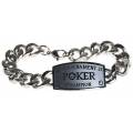 Bracelet argenté POKER TOURNAMENT CHAMPION – livré dans un écrin en simili cuir