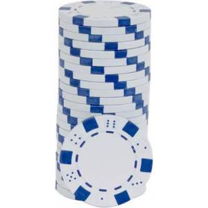 Jetons de poker DICE - en ABS avec insert métallique – rouleau de 25 jetons  – 11