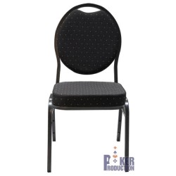 Stoel voor pokertafel "BLACK CARDROOM" - metalen frame - dichte schuim - gemakkelijk stapelbaar