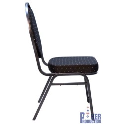 Chair for "BLACK CARDROOM" poker table - metal frame - dense foam - easily stackable