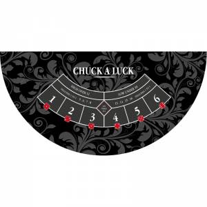 Tapis de "CHUCK A LUCK NOIR" - 140 x 70 cm - jersey néoprène - Demi-lune - 4 couleurs