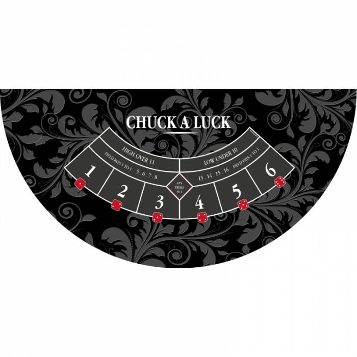"CHUCK A LUCK NOIR" rug - 140 x 70 cm - neoprene jersey - Half-moon - 4 colors
