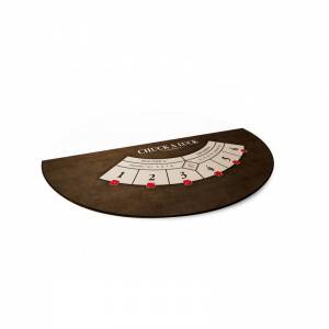 Tapis de "CHUCK A LUCK MARRON" - 140 x 70 cm - jersey néoprène - Demi-lune - 4 couleurs