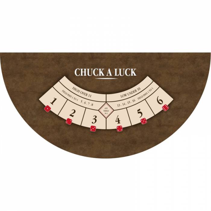 Tapis de "CHUCK A LUCK MARRON" - 140 x 70 cm - jersey néoprène - Demi-lune - 4 couleurs