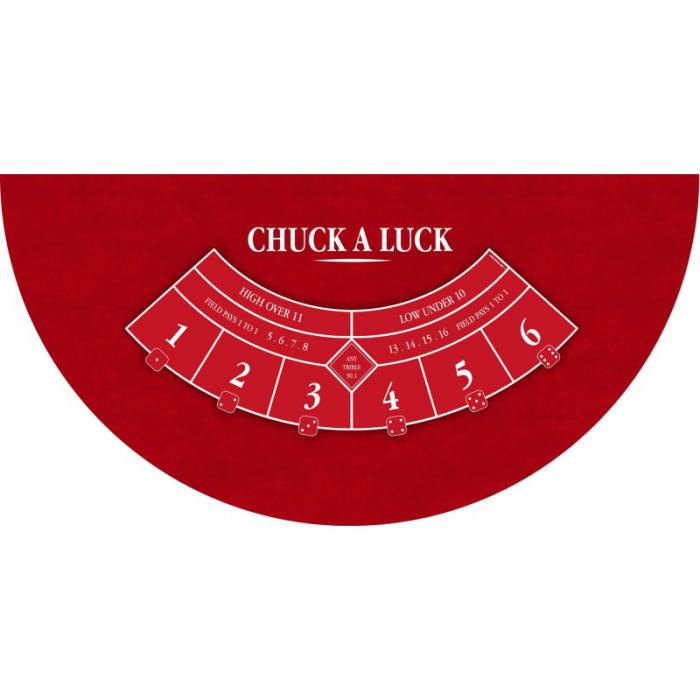 "RED CHUCK A LUCK Rug" - 140 x 70 cm - neoprene jersey - Half-moon - 4 colors