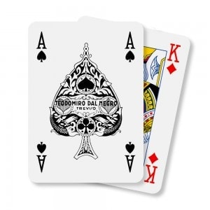 Dal Negro "TORCELLO" - Jeu de 54 cartes 100% plastique – format poker - 4 index standards