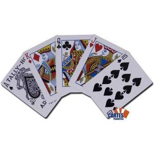 "TALLY HO N°9 BLEU" - Spel van 56 geplastificeerde gelamineerde speelkaarten - pokerformaat - 2 standaardindexen.
