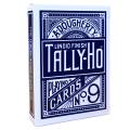 "TALLY HO N°9 BLEU" - Jeu de 56 cartes toilées plastifiées – format poker – 2 index standards