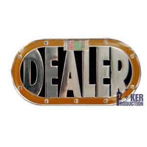 Card Guard ovale en laiton DEALER  – 2 faces différentes