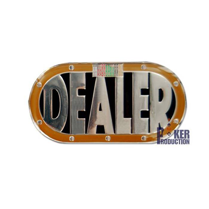Card Guard ovale en laiton DEALER  – 2 faces différentes
