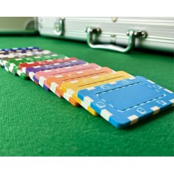 Placa de póker "DICE AMARILLO" - de plástico ABS - 75 mm x 45 mm
