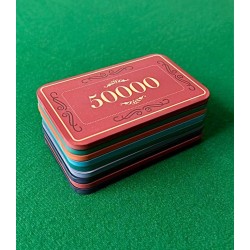 Pokerchip "RED CROWN OF LAUREL" - aus Keramik - 75 mm x 45 mm x 3,3 mm.