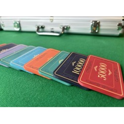 Tabliczka do pokera "CROWN OF LAUREL BLEU" - ceramiczna - 75 mm x 45 mm x 3,3 mm