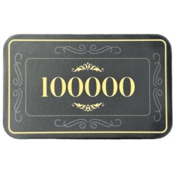 Pokerchip "CROWN OF LAUREL 100000" - aus Keramik - 75 mm x 45 mm x 3,3 mm.