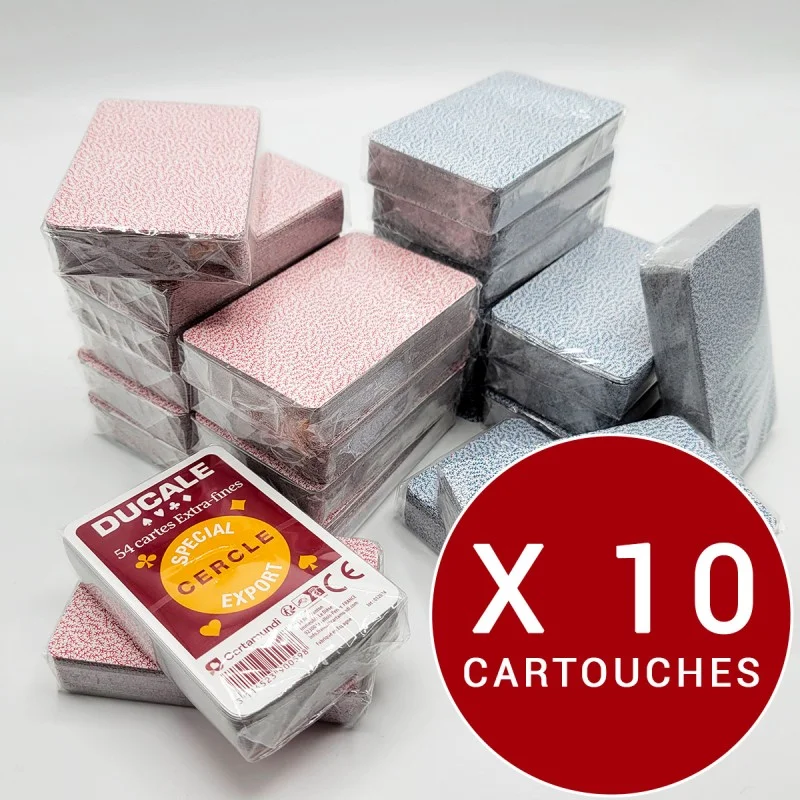 Lote de 10 cajas de 24 barajas de rummy Ducale SPECIAL CERCLE