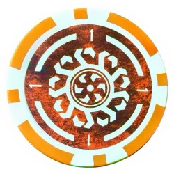 Fiches da poker "CELTIK 1" - 12g - in ABS con inserto metallico - in rotoli da 25 fiches
