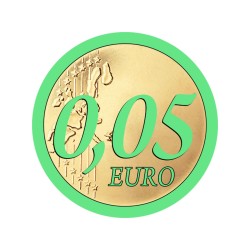 Ficha de póker "EURO 0.05" - cerámica - 10g - a la venta por unidad