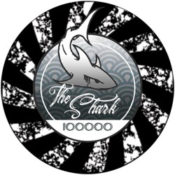 Pokermarker "THE SHARK 100 000" - i keramik - 10g - säljs styckvis